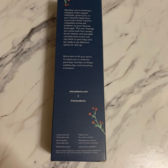 Chic & Tonic Silicone Straws (Reusable) - Picture 2 of 2